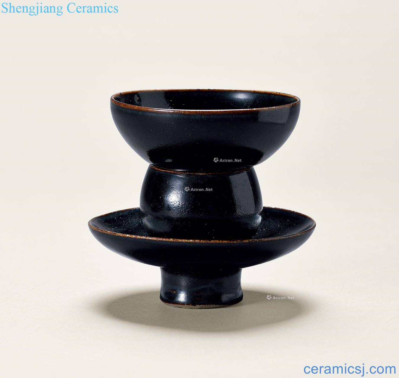 Song black glaze lamp tower (group a)