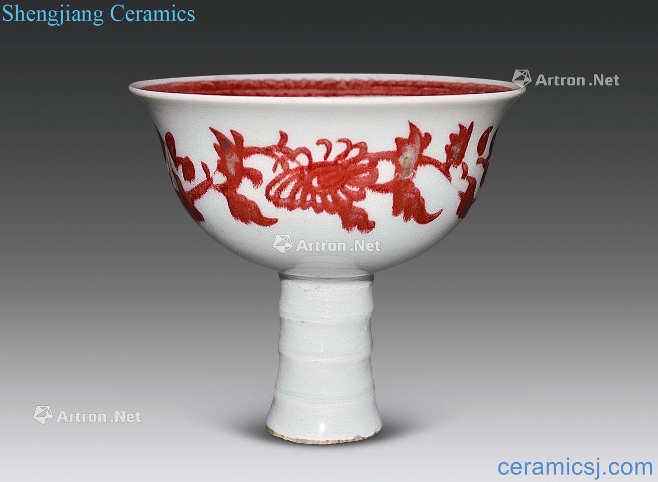 The yuan dynasty Youligong flower footed bowl