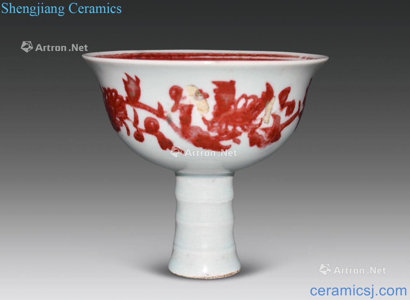 The yuan dynasty Youligong flower footed bowl