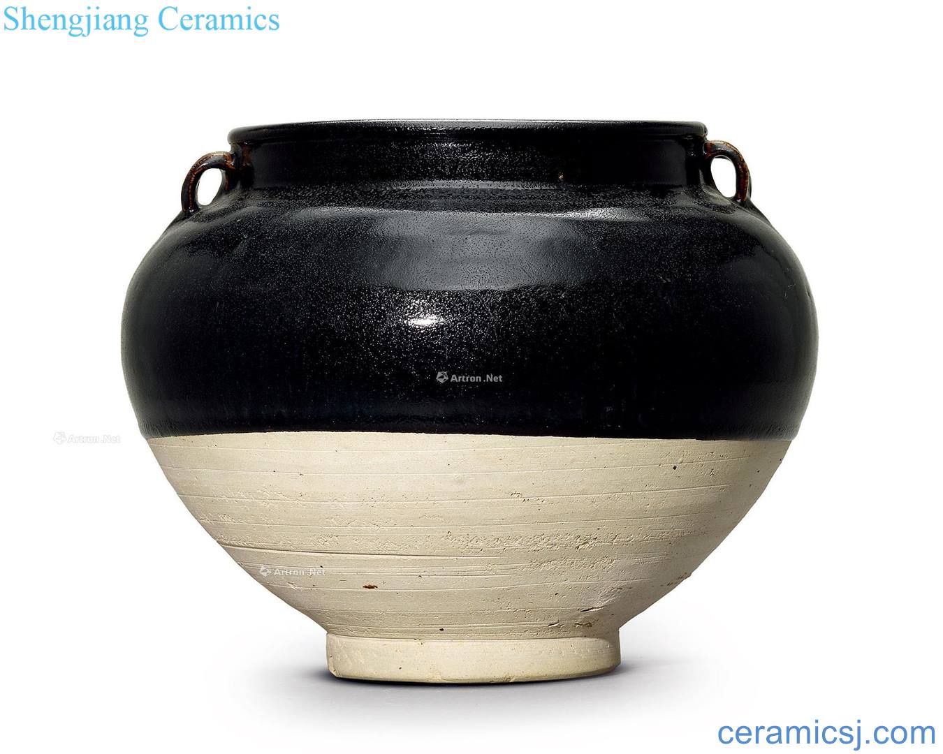 Northern song dynasty/gold black glaze double tank