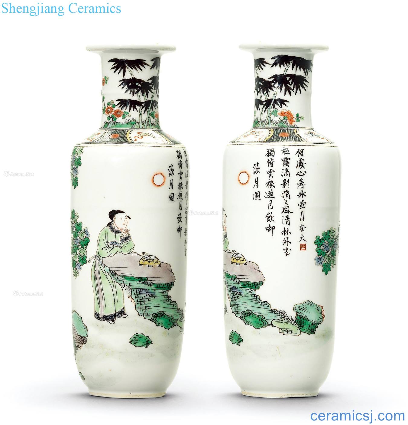 The qing emperor kangxi colorful figure who bottle drink month
