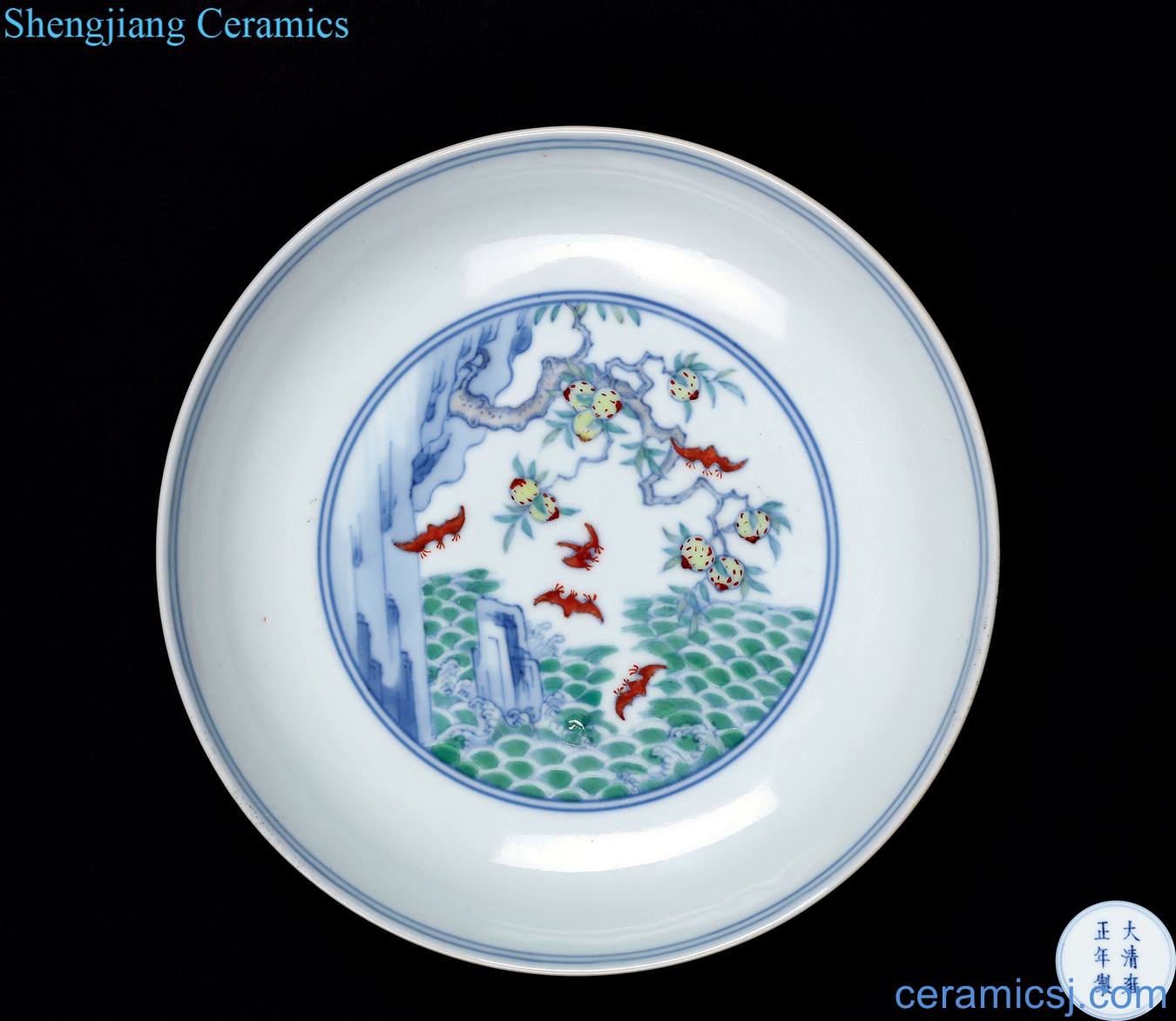 Qing yongzheng bucket wufu hold life of tray