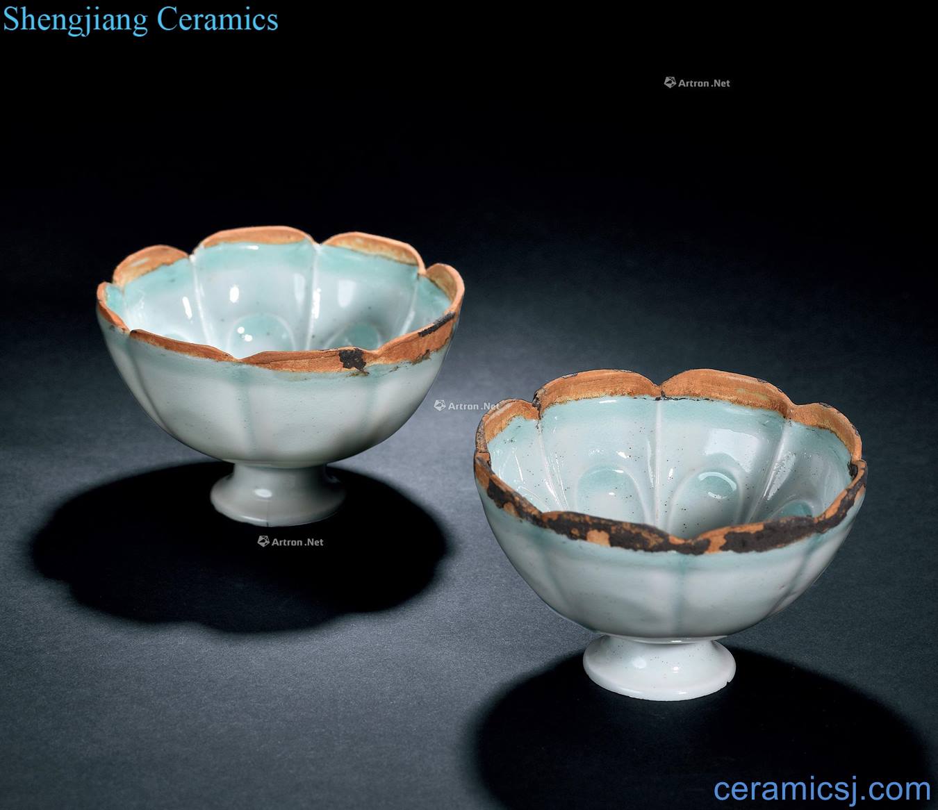 The song dynasty Shadow left kiln porcelain mouth best cup (a),