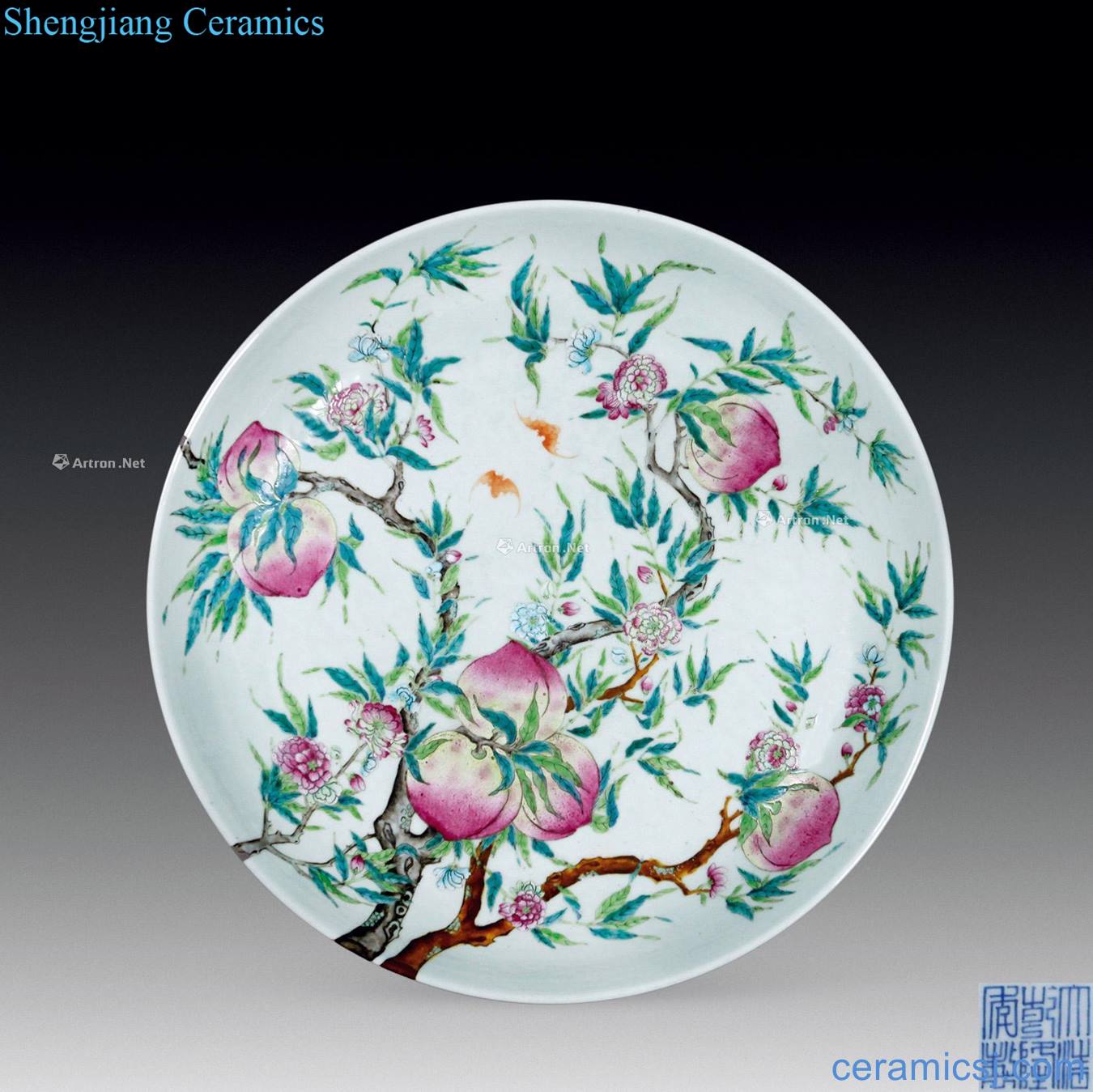 The late qing dynasty wall pastel nine disc