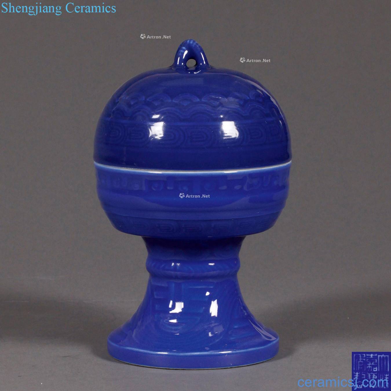 Ming jiajing ji blue glaze beans