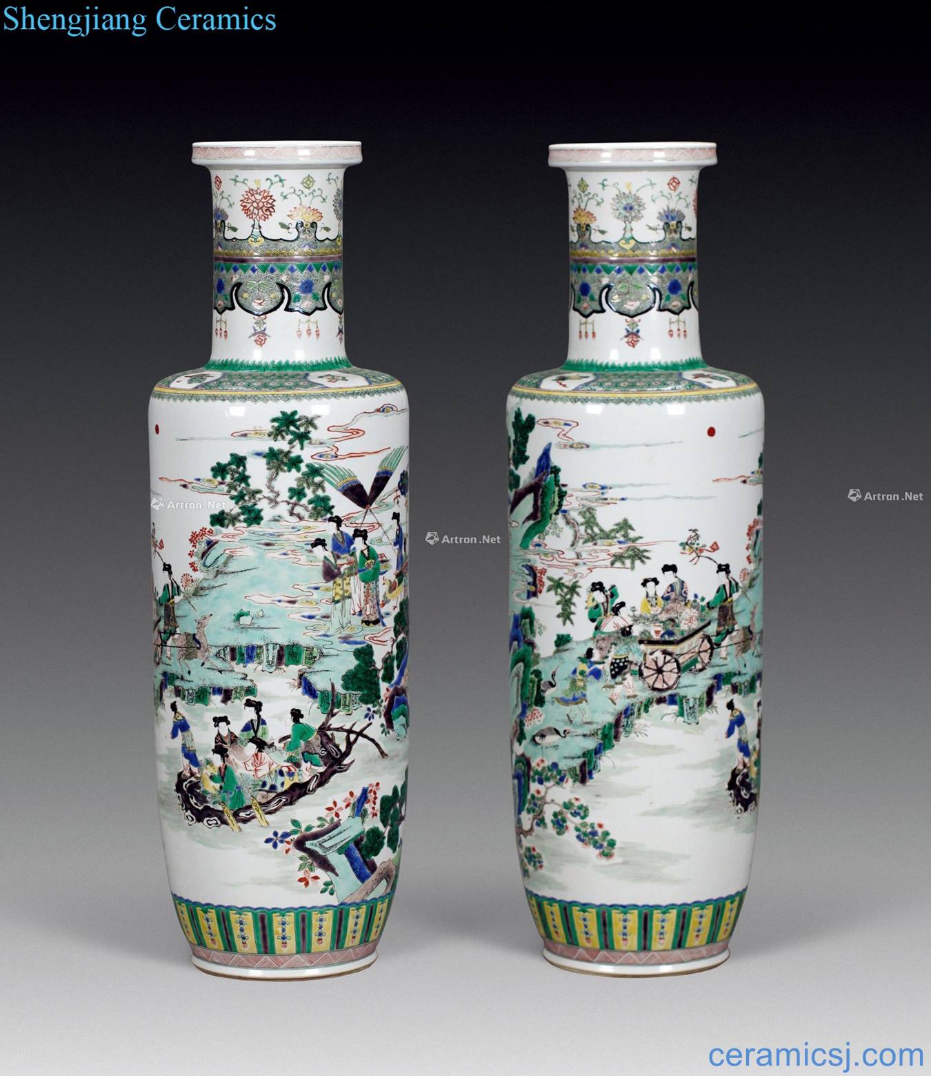 The qing emperor kangxi colorful treasure word bottle