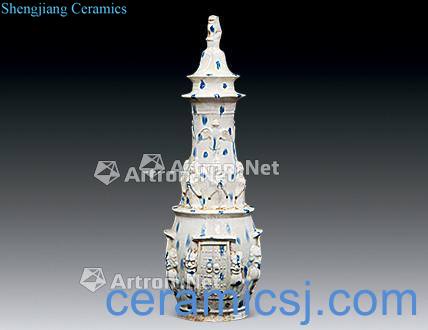 Tang dynasty blue and white dagoba