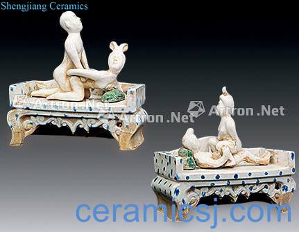 The tang dynasty Blue and white collections of characters (a)