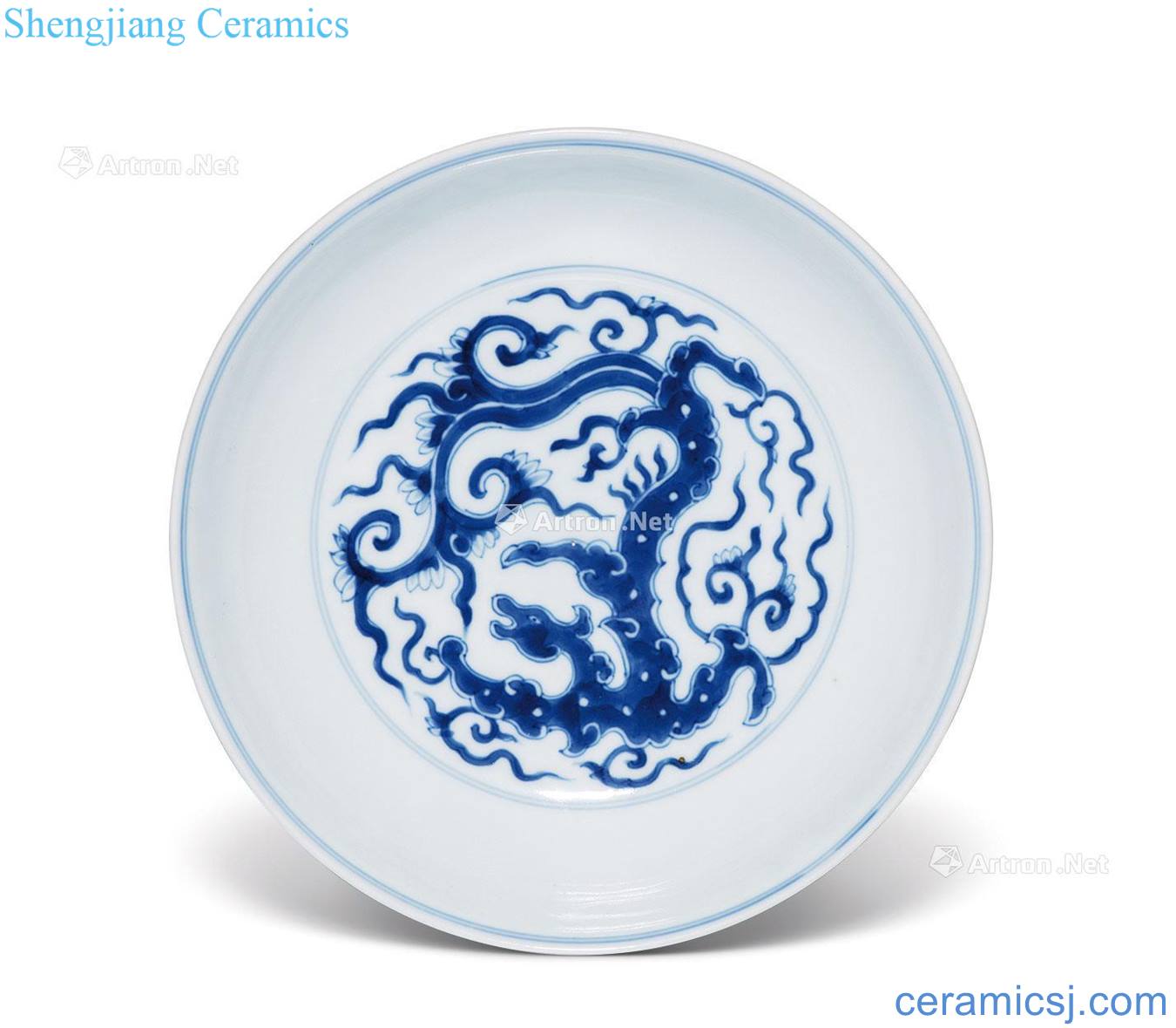 Qing yongzheng blue dragon grain