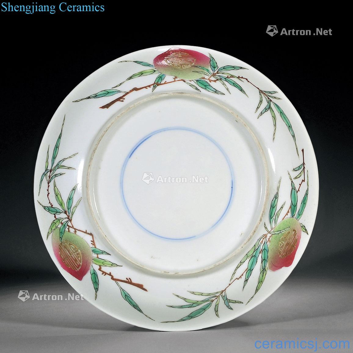 In late qing dynasty Imitation kangxi enamel paint stays in plate