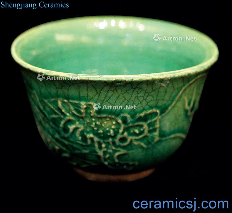 Ming Green glaze dragon cup