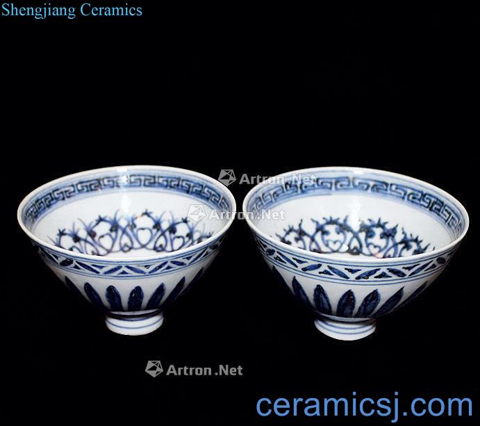 Ming yongle Blue and white heart small bowl (a)
