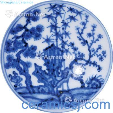 Imitation of the reign of emperor kangxi jintong of blue and white, poetic figure small bowl