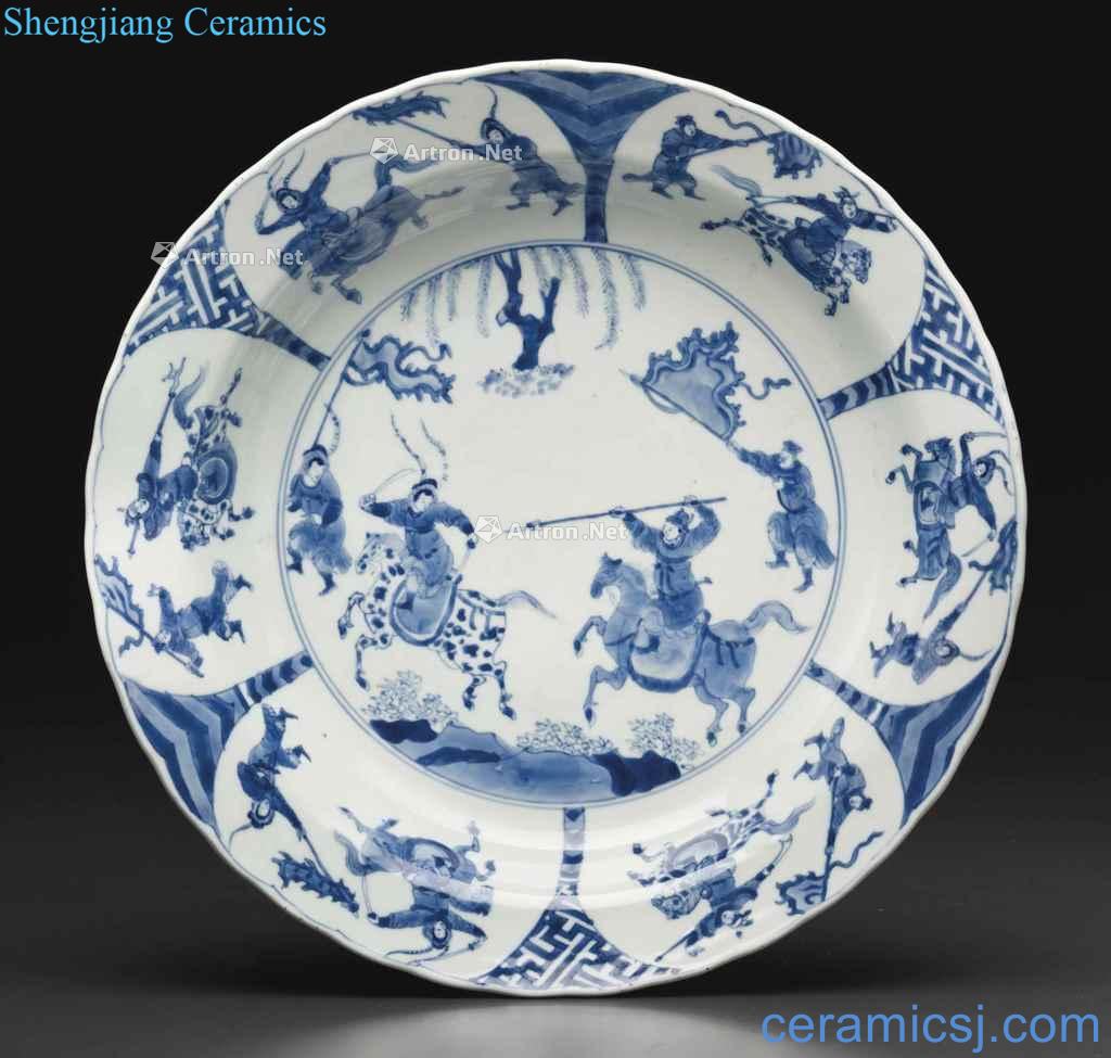 The qing emperor kangxi character story figure to fold along the plate