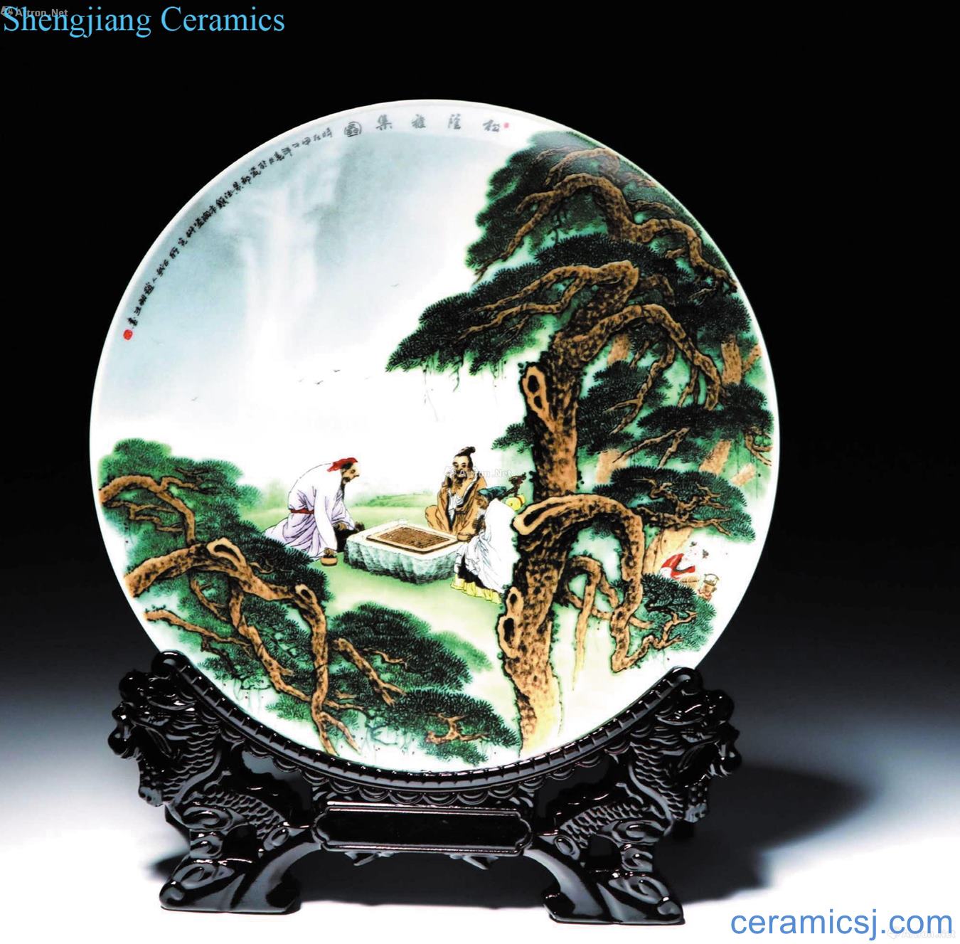 Ming-sheng zhao Sino-japanese years (2014 years) ming-sheng zhao "SongYin elegant chart" China plate
