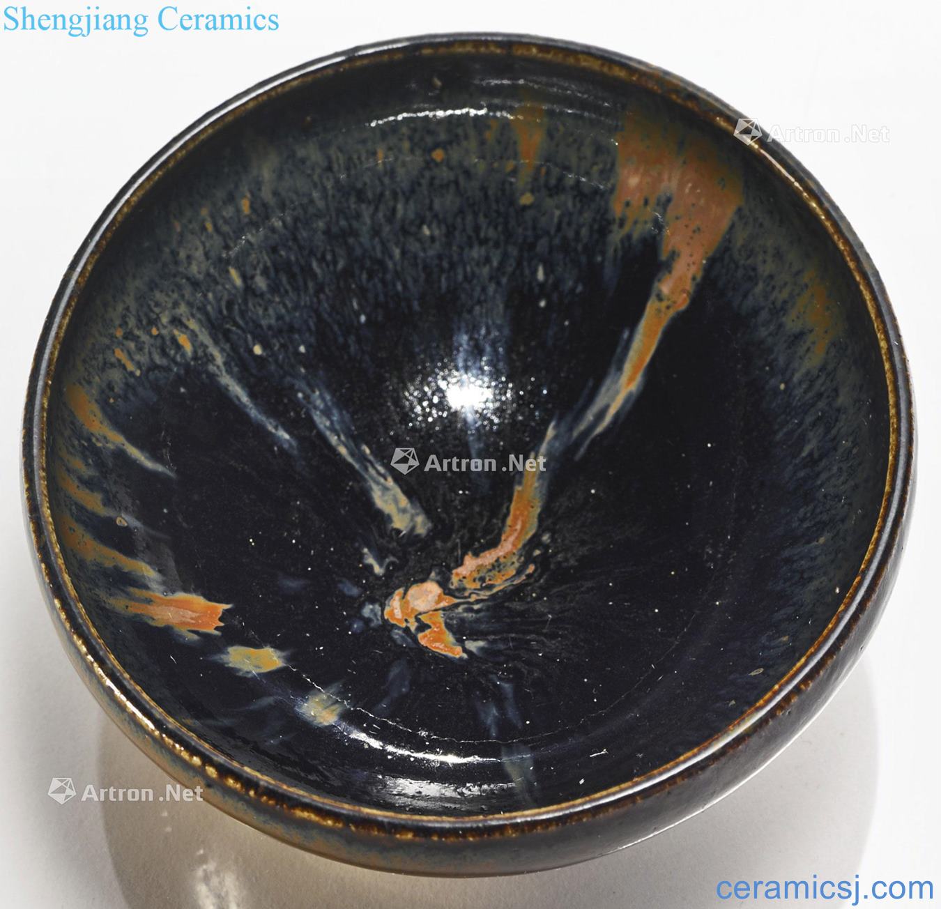 gold Magnetic state type black glaze TuHao 盌