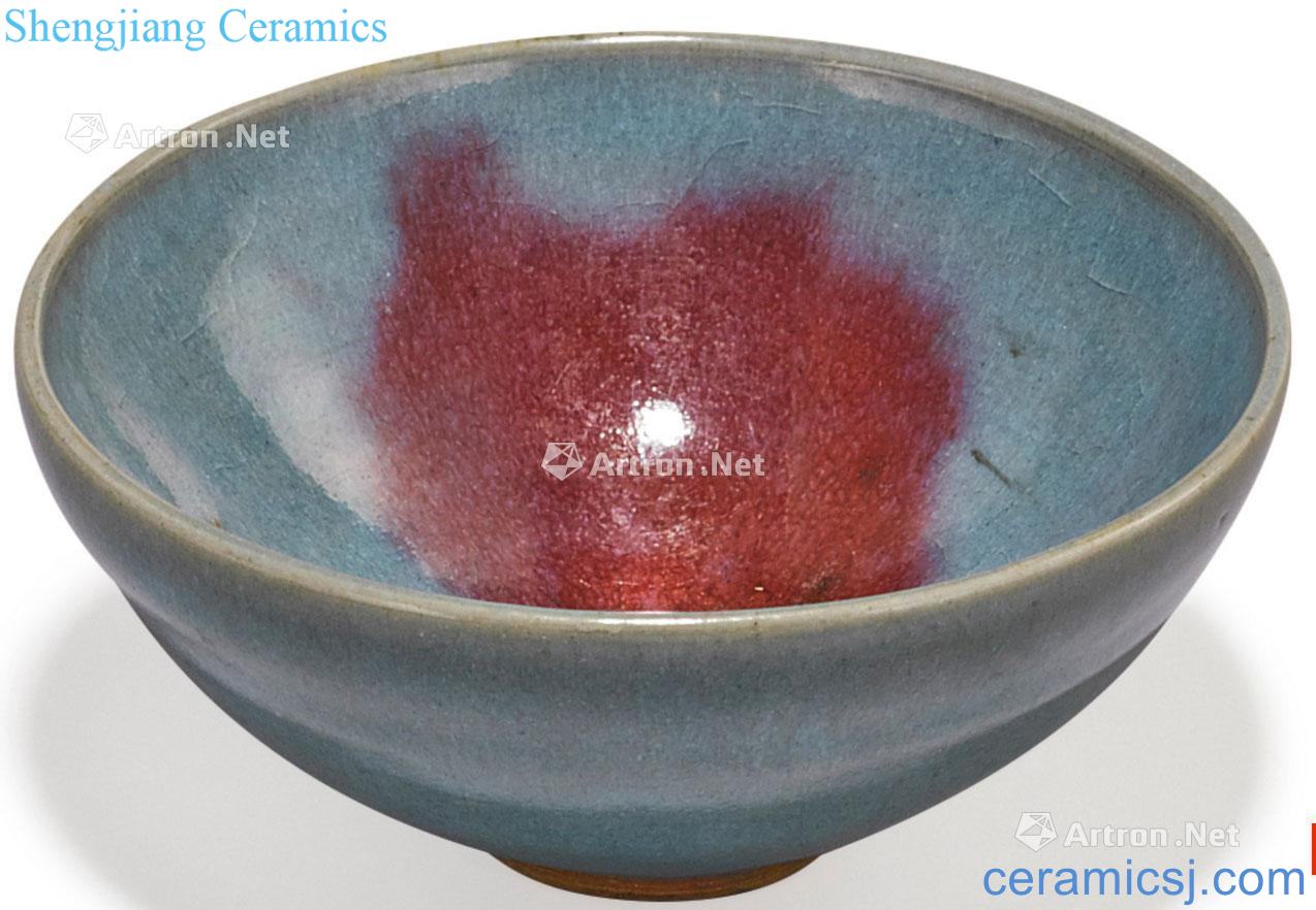 The song dynasty Sky blue glaze purple spot 盌 masterpieces