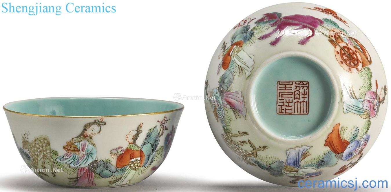 Qing dynasty in the 19th century Pastel 'celebration cup (a)