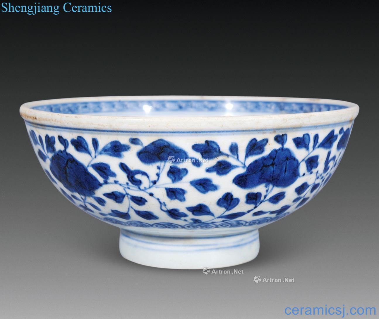 The qing emperor kangxi Blue and white flower bowl