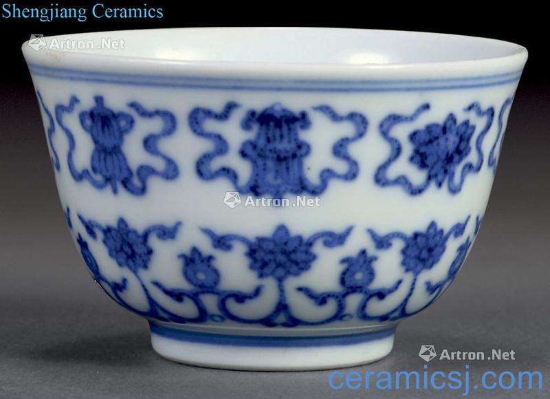 qing Blue and white sweet grain cup