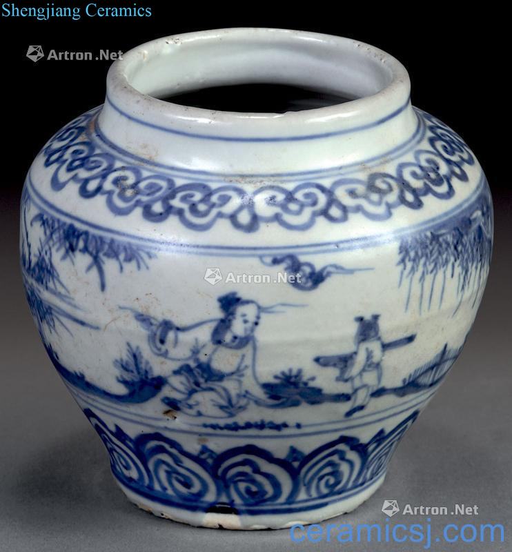 Ming Blue and white together with friends and relatives can