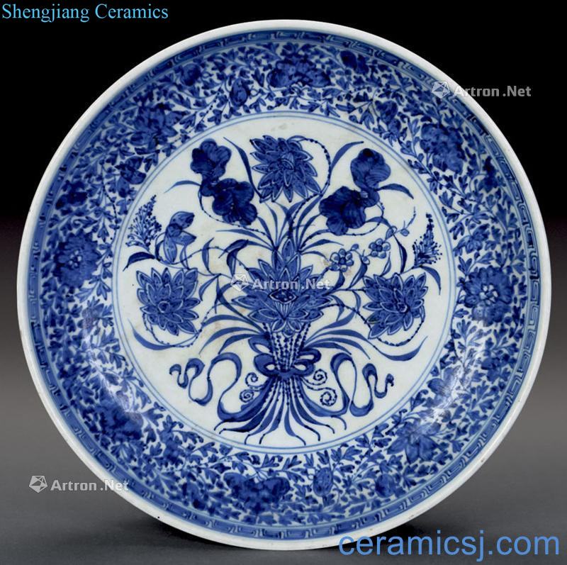 qing Blue on a plate