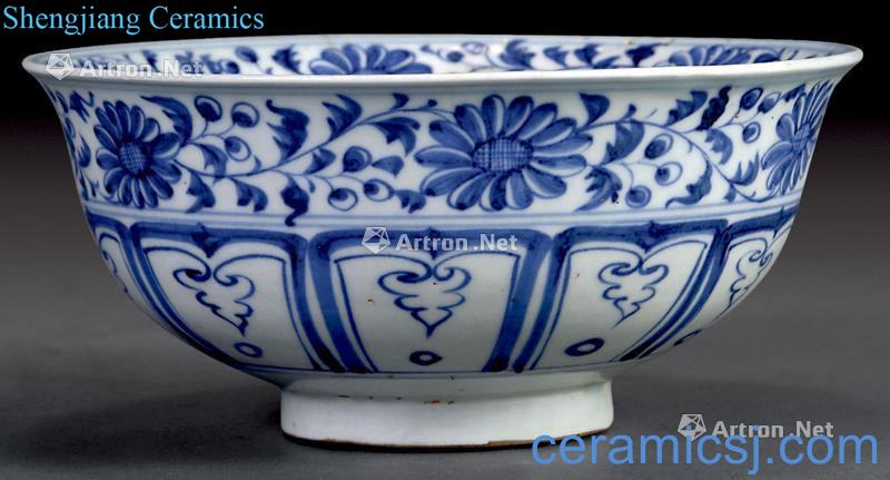 yuan Blue and white flowers mandarin duck dishes
