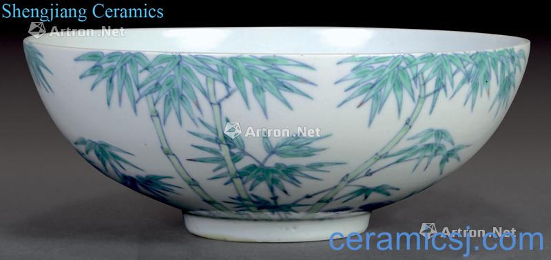 Qing bucket color bamboo grain big bowl