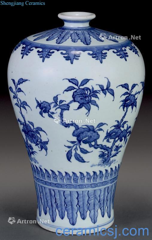 qing Three GuoMei bottles of blue and white