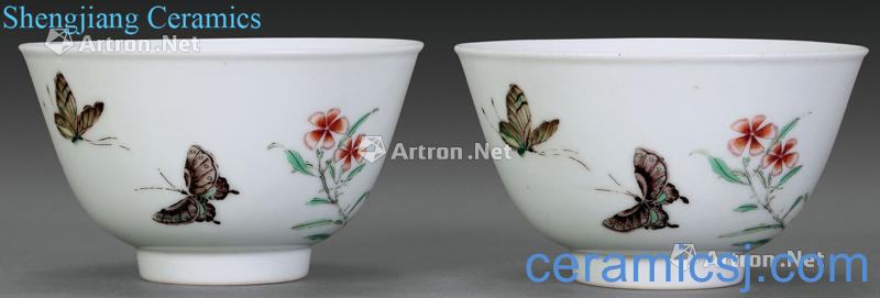 Clear colorful butterfly flower grain small cup (2)