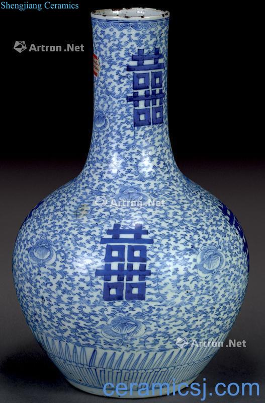 qing Blue and white happy character tree