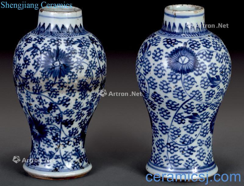 qing Blue and white lotus design tank (2)