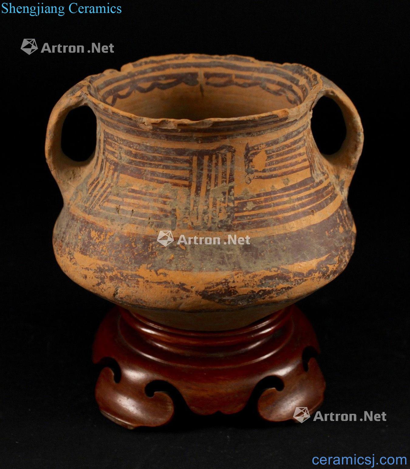 neolithic Ma's ears coloured pottery kiln