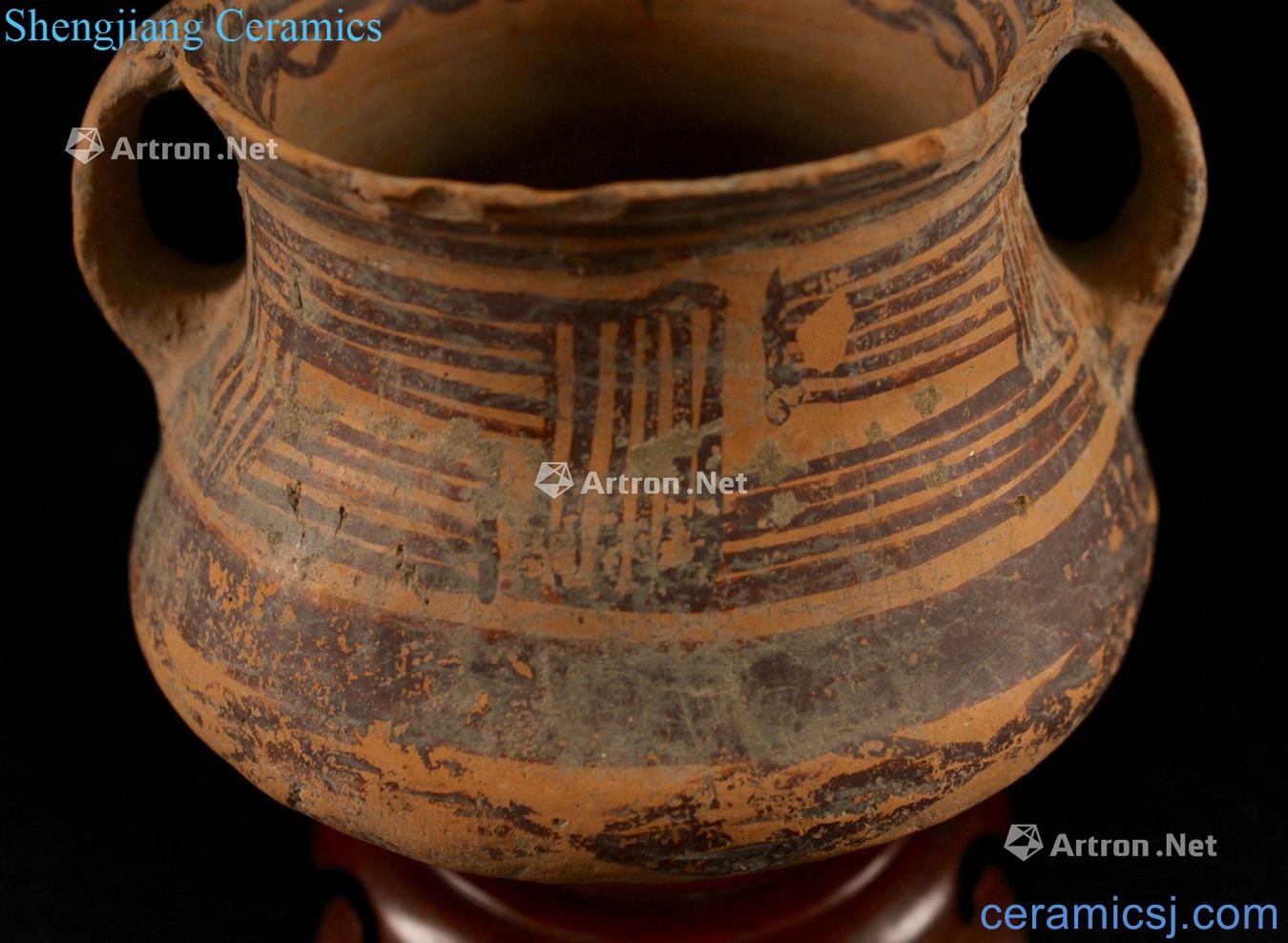 neolithic Ma's ears coloured pottery kiln