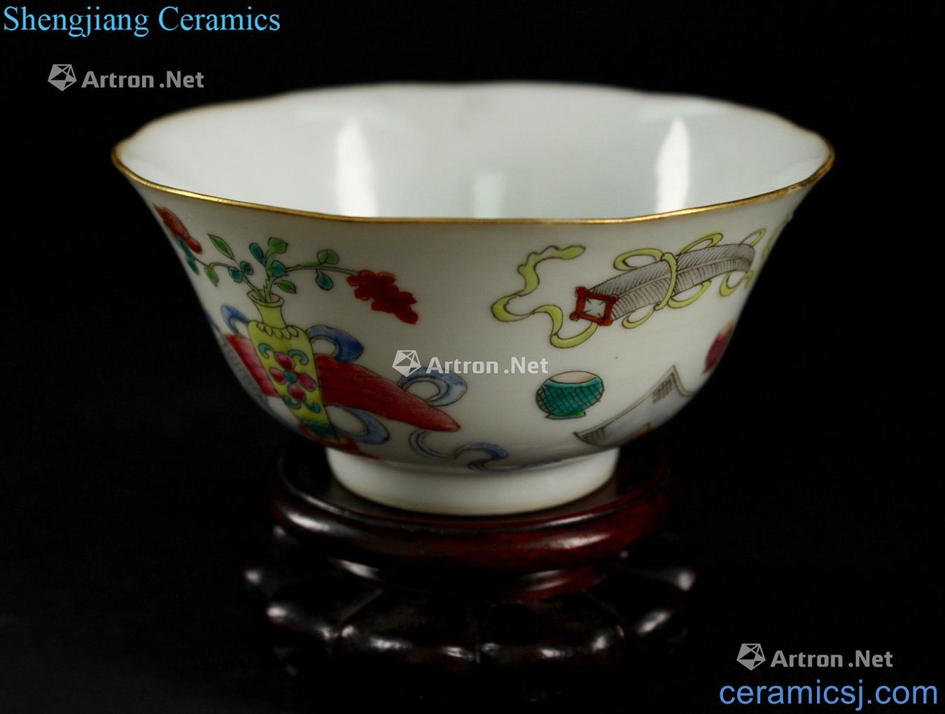 Dajing pastel miscellaneous grain colour flower mouth treasure bowl
