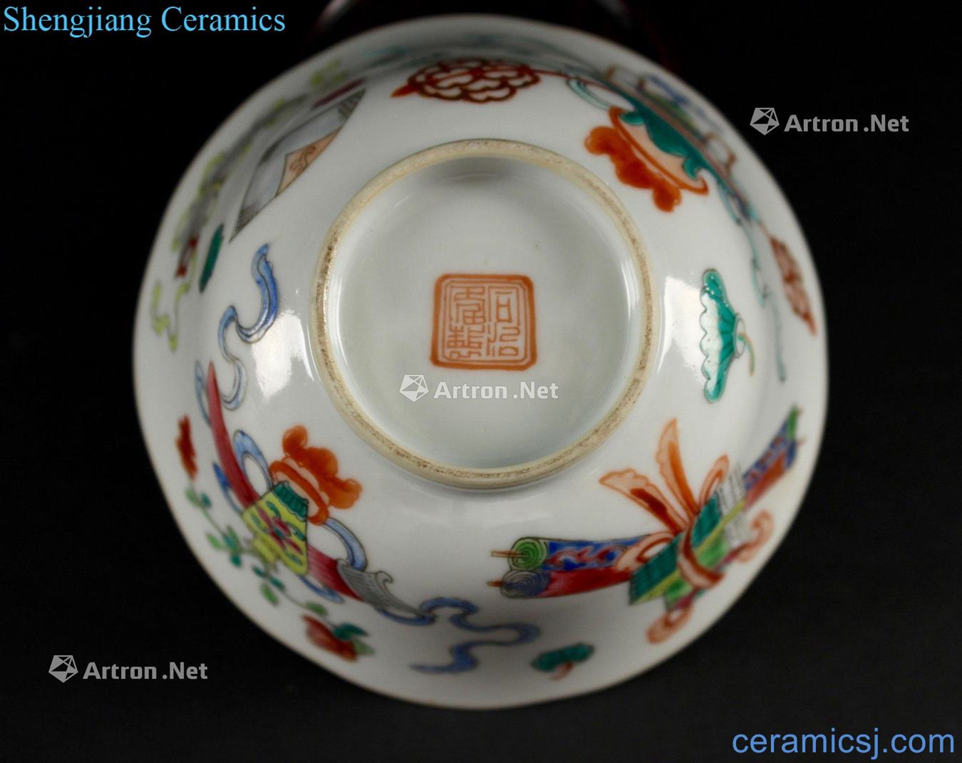 Dajing pastel miscellaneous grain colour flower mouth treasure bowl