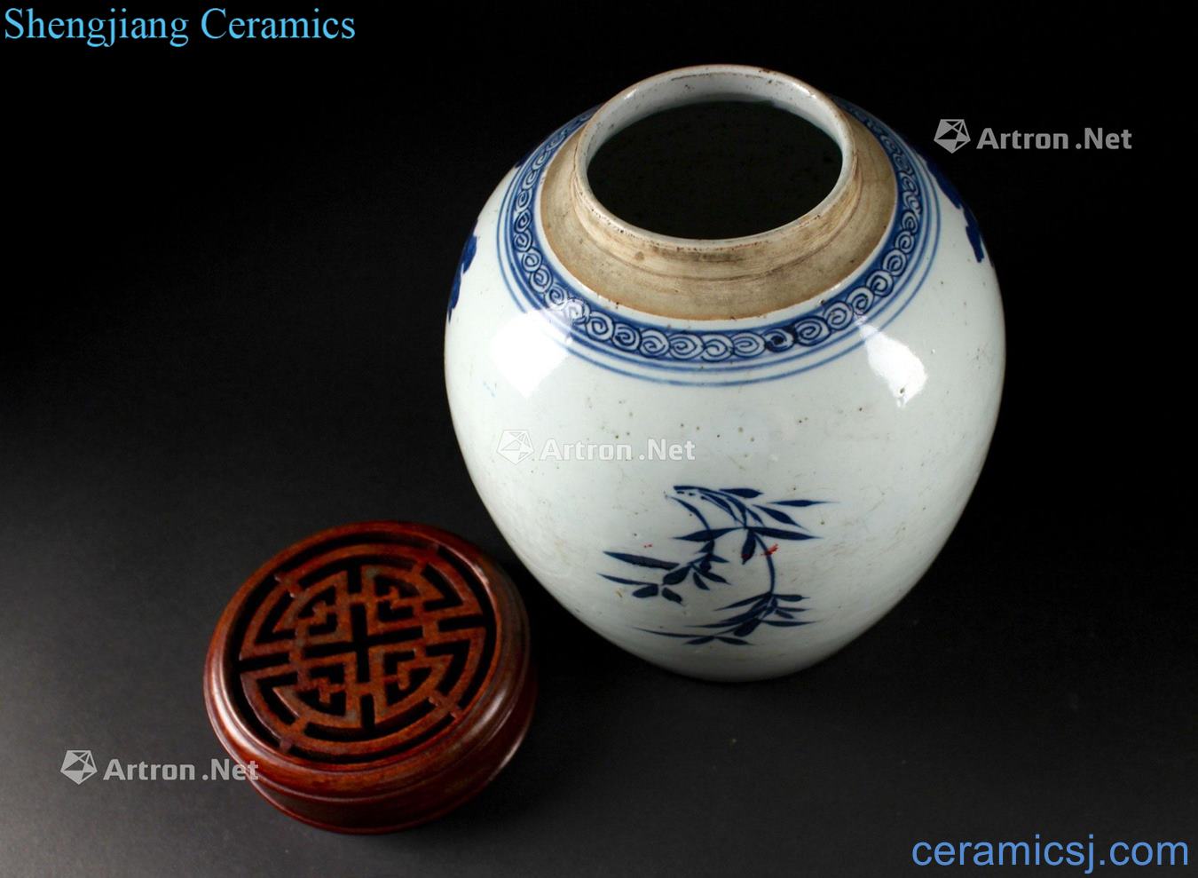 The qing emperor kangxi blue baby play motifs cover tank
