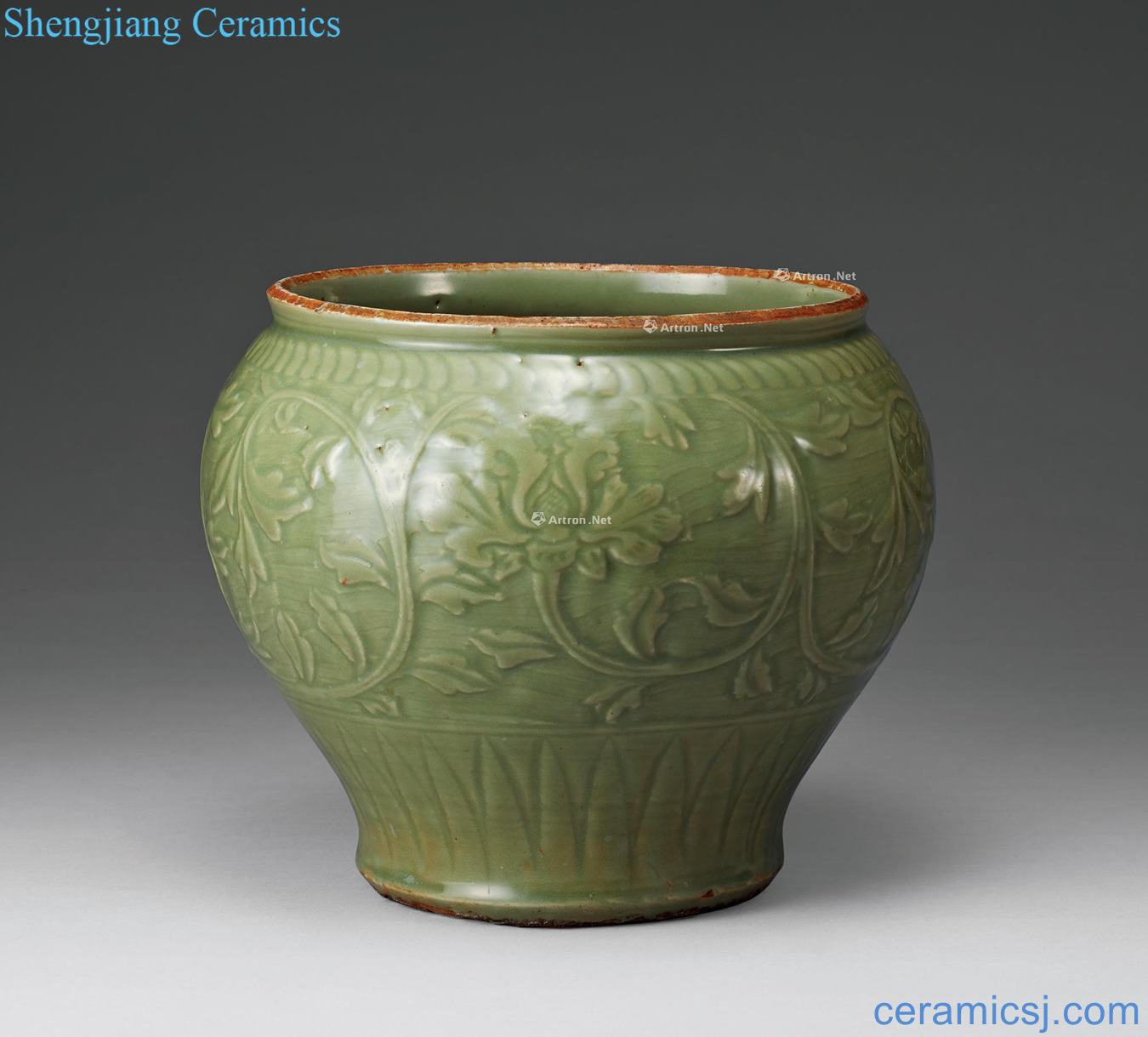 Ming Peony grains can celadon