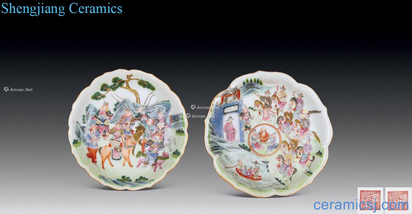 Qing xianfeng stories of pastel kwai mouth tray (a)