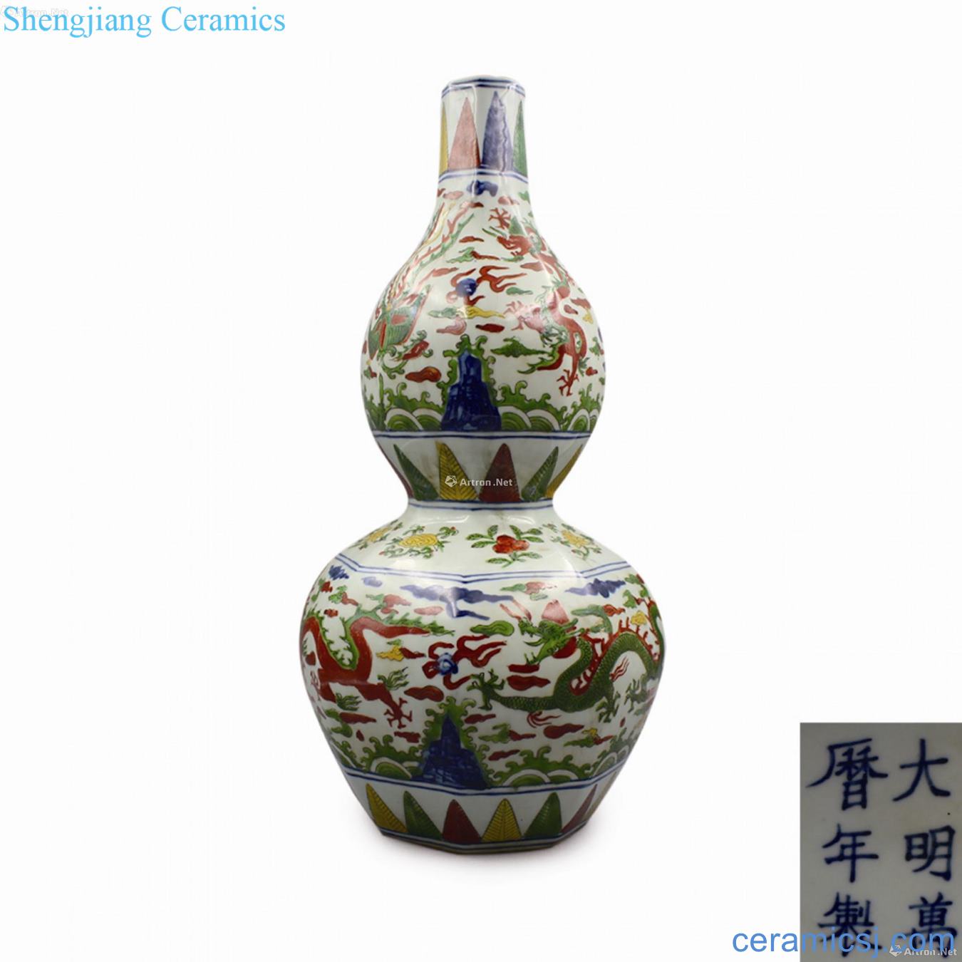 Daming Wan Linian five dragon grain gourd bottle system model