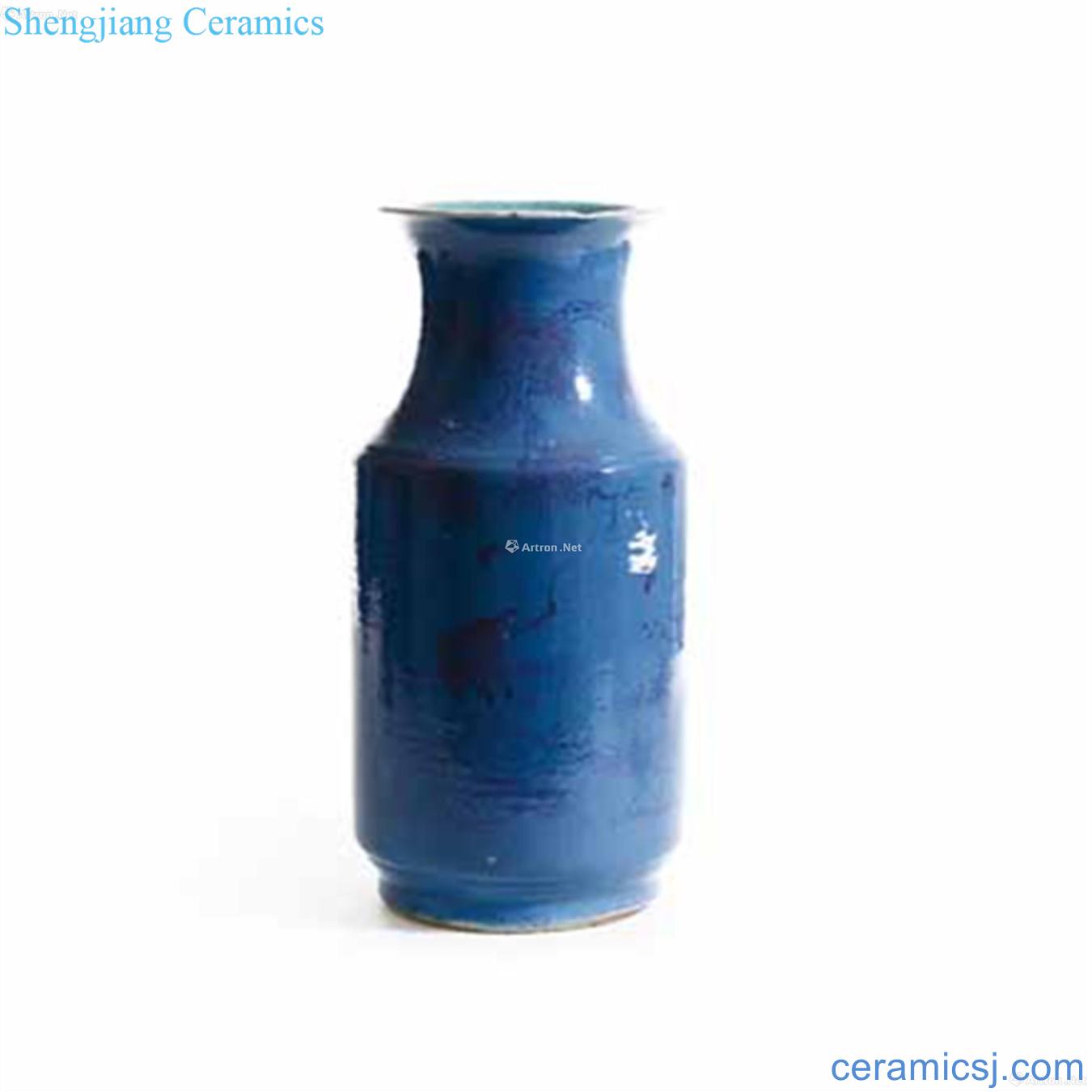 The azure glaze youligong Korean pine monkey bottle (with certificate)