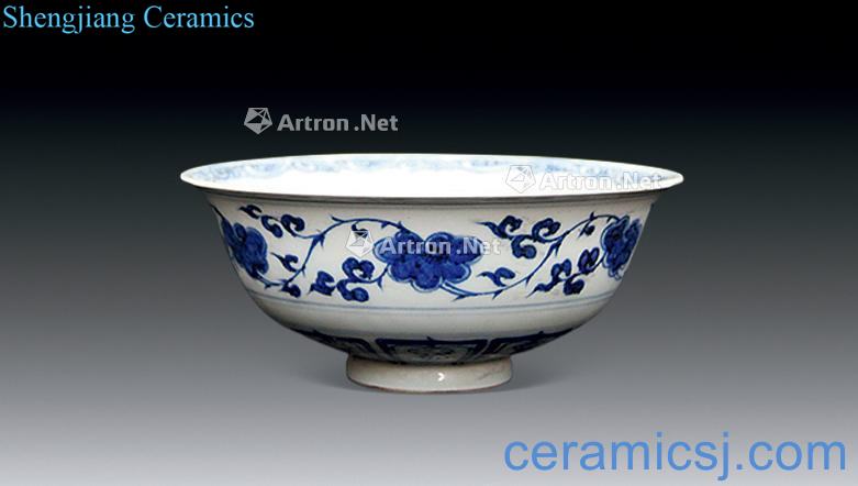 The yuan dynasty Blue and white flower bowl