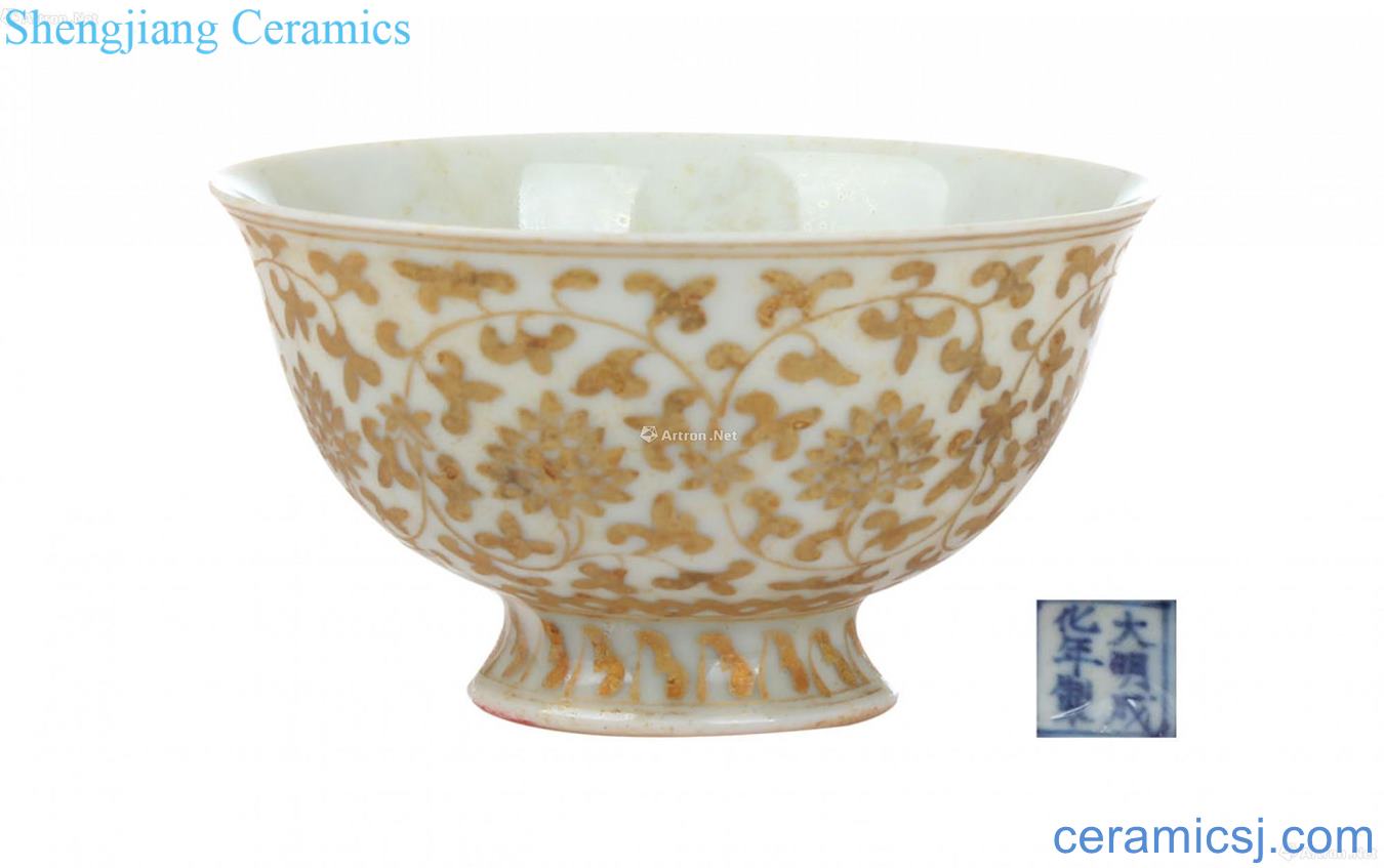 Chenghua paint wrap branch flowers green-splashed bowls