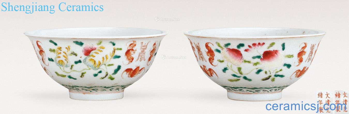 Small bowl of pastel reign of qing emperor guangxu live lines (a)