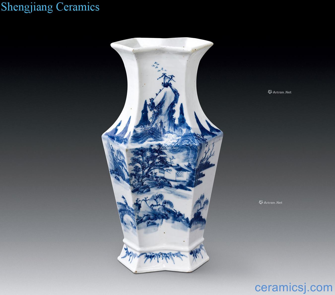 Landscape character lines in the qing dynasty poetry double bottles