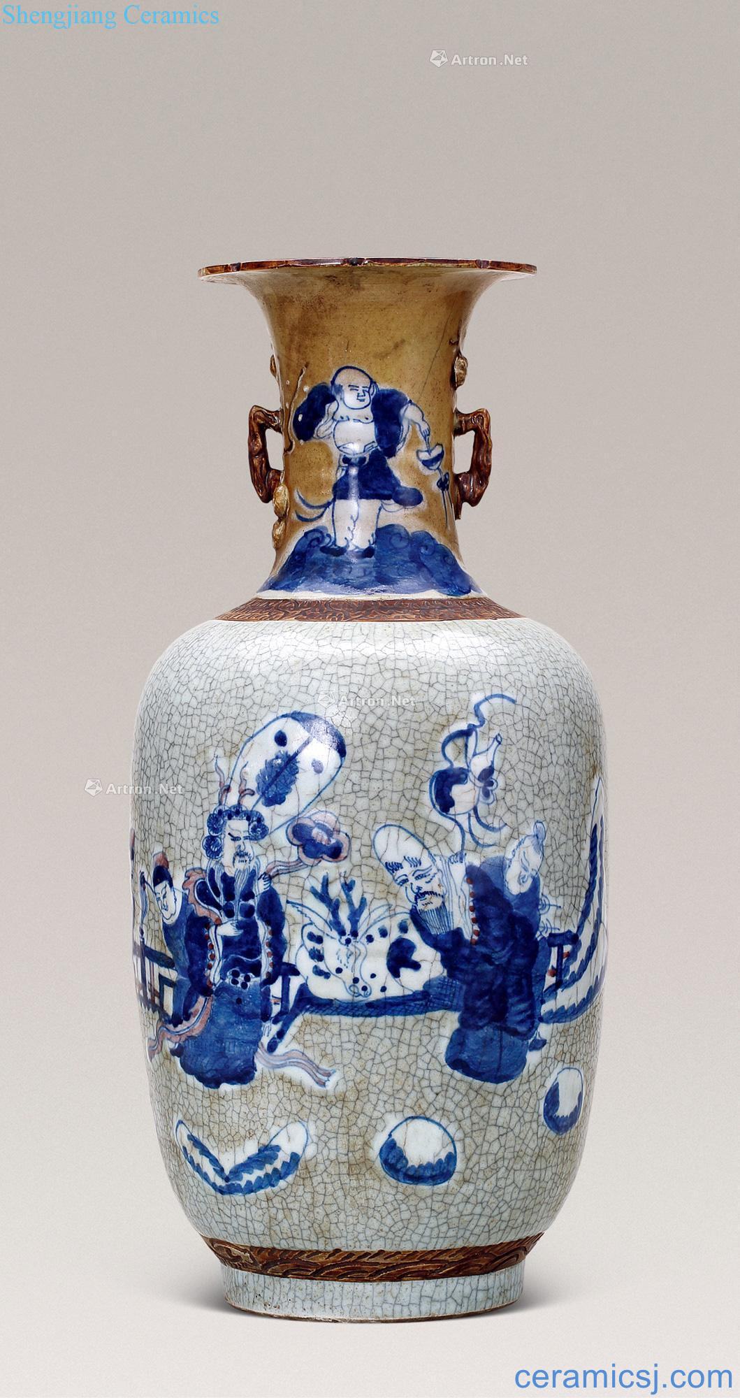 The late qing dynasty A piece of blue and white bottle