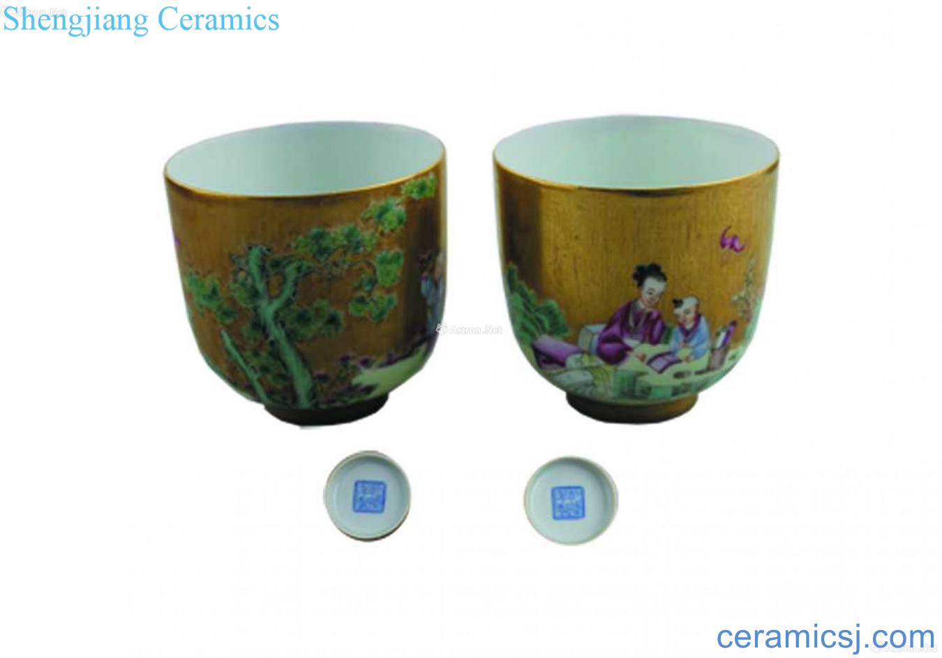 The colour character enamel cup