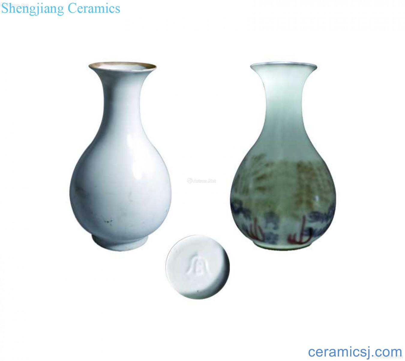 Sweet dark blue and white porcelain in longfeng grain okho spring bottle