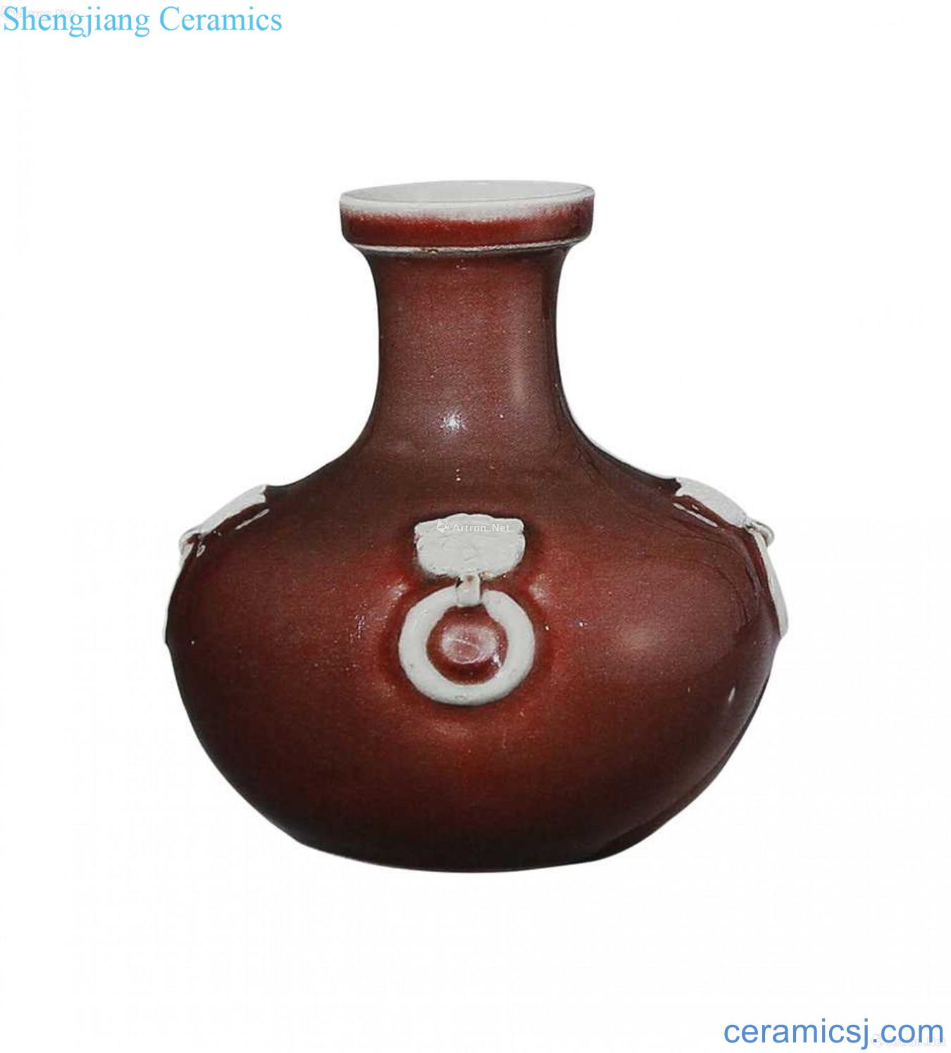 Red glaze han pot of honour