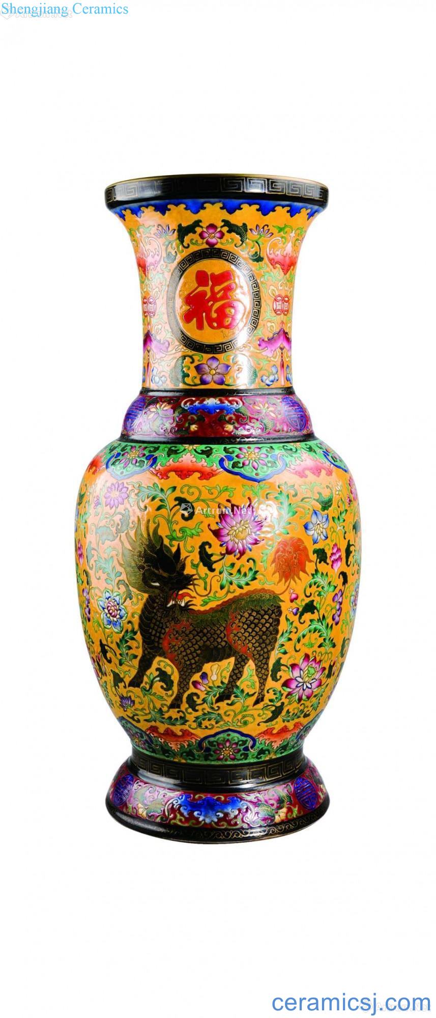 Colored enamel bottle passionflower kirin everyone grain